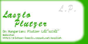 laszlo plutzer business card